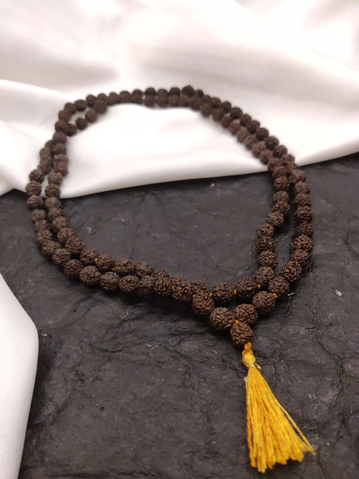 108 beed black Geru color rudraksh mala