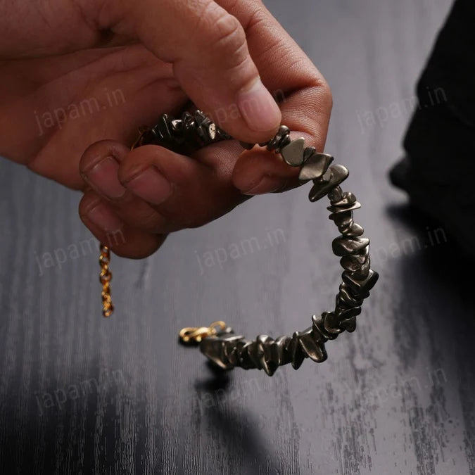 Pyrite Stone Splash Bracelet