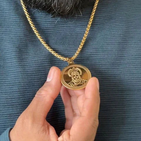 24K Gold Plated Hanuman Ji Coin Necklace