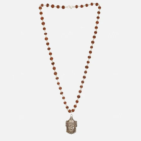 Silver Plated Mahakal Rudraksha Mala