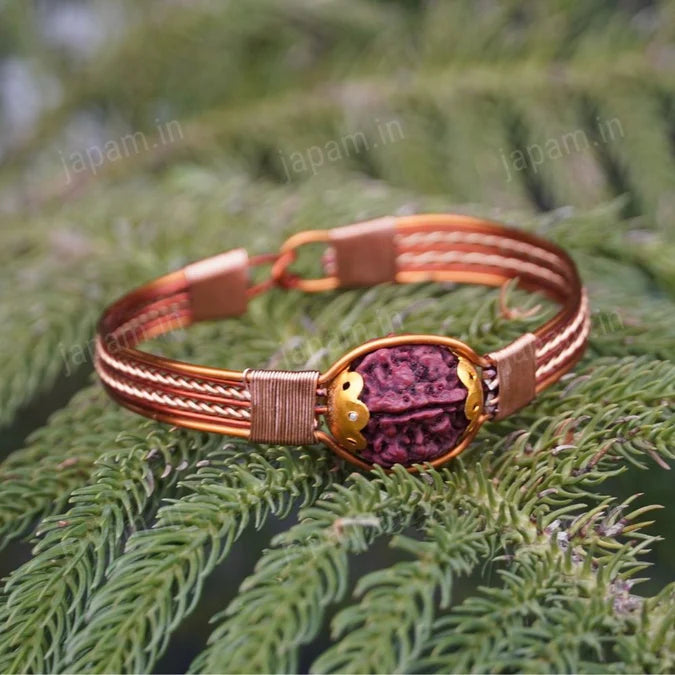 Authentic 5 Mukhi Rudraksha Copper Bracelet