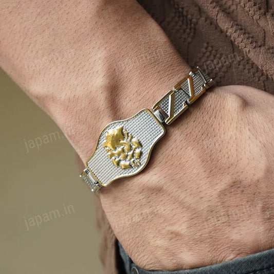 Gold Plated Ganesh Ji Duotone Bracelet