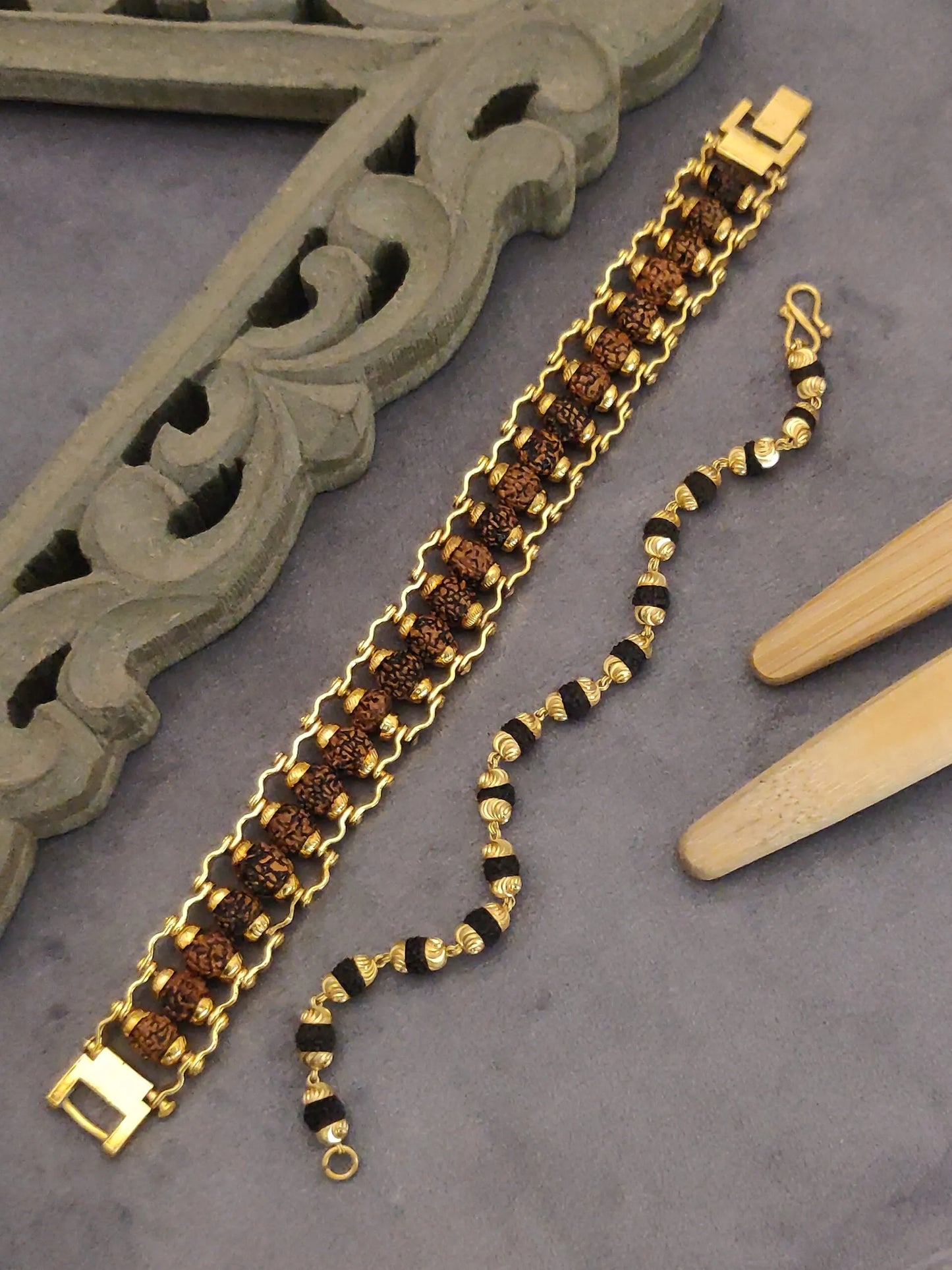 Couple Gold Plated designer bracelet + Gold Plated Female bracelet