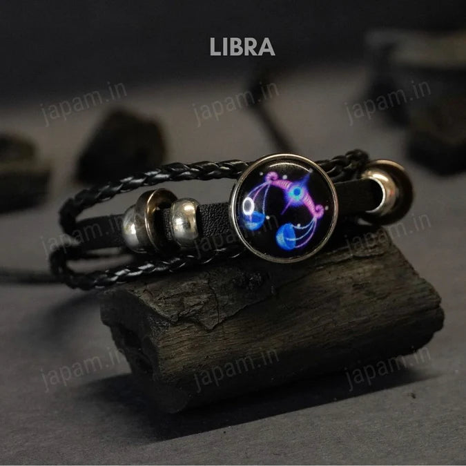 Zodiac Cosmic Leather Bracelet