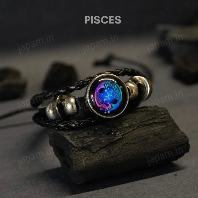 Zodiac Cosmic Leather Bracelet