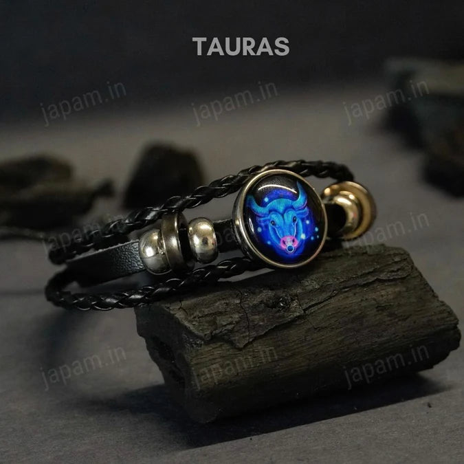 Zodiac Cosmic Leather Bracelet