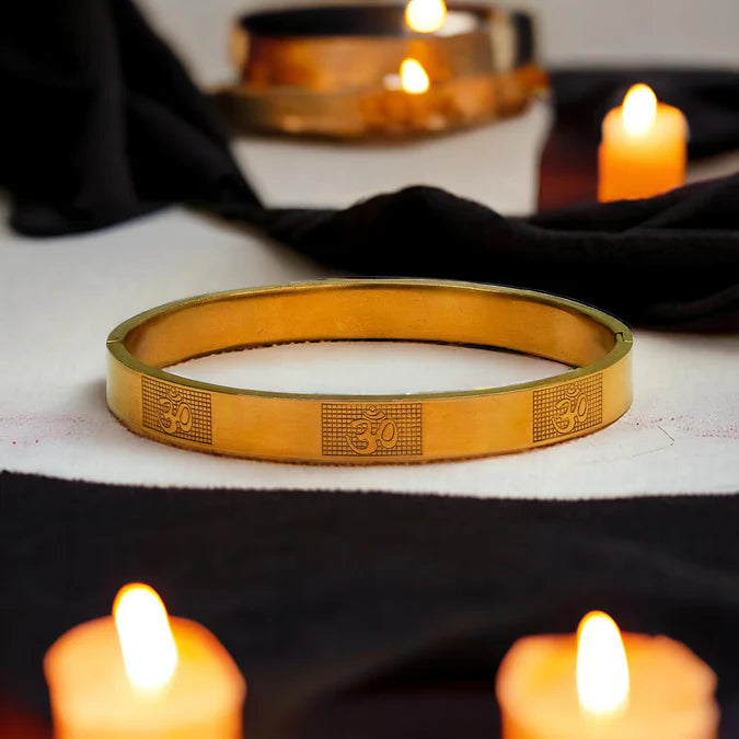 Gold Plated Shashti Om Kada