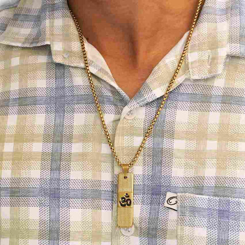 24K Gold Plated Om Connection Necklace