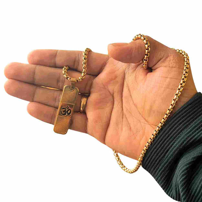 24K Gold Plated Om Connection Necklace