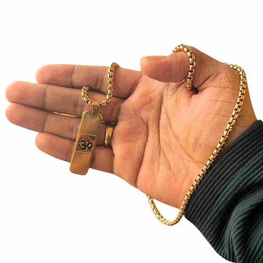 24K Gold Plated Om Connection Necklace
