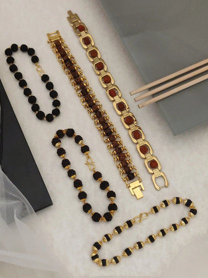 combo 5 mens rudraksh bracelets